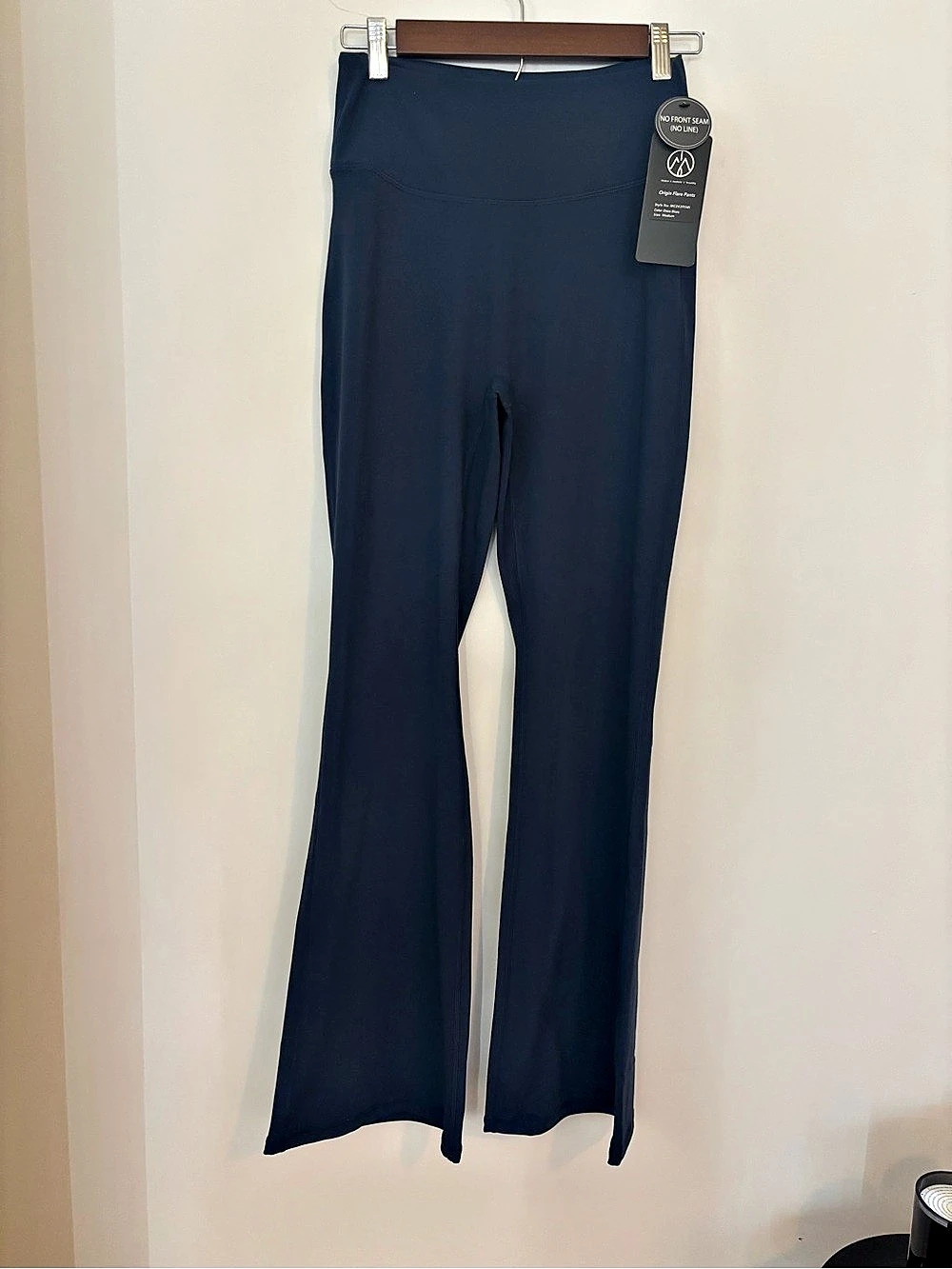 Move Theology Yoga Flare Pants in Blue Size Medium NWT